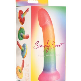 Curve Toys Simply Sweet 6.5" Phallic Rainbow Dildo