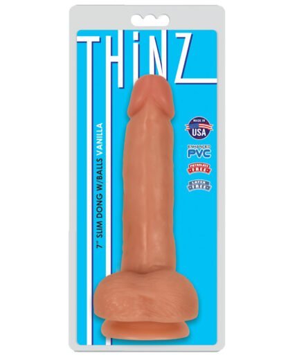 Curve Toys Thinz 7" Slim Dong w/Balls - Vanilla