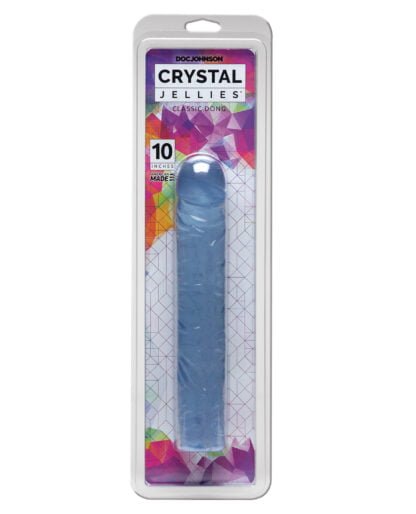 Crystal Jellies 10" Classic Dildo - Clear