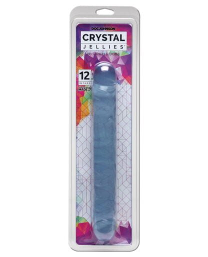 Crystal Jellies 12" Jr. Double Dong - Clear