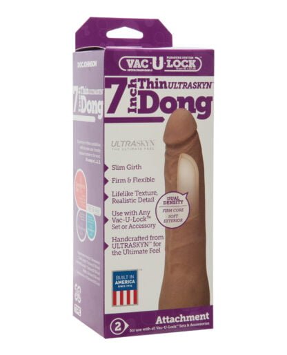 Vac-U-Lock 7" Ultraskyn Dong - Brown