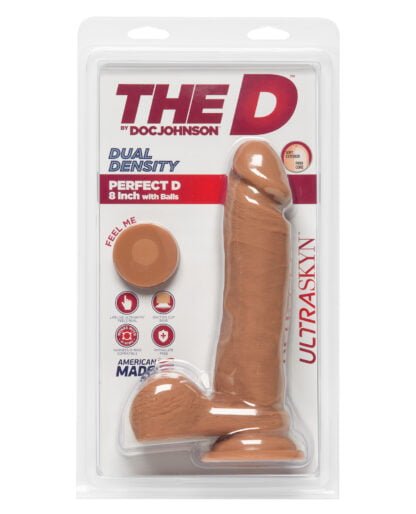 The D 8" Dual Density Perfect D w/Balls - Caramel