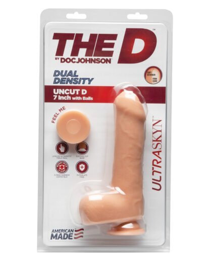 The D 7" Dual Density Uncut D w/Balls - Vanilla