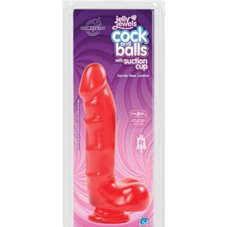 Jelly Cock w/Suction Cup - Ruby