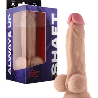 Shaft Model A Flexskin Liquid Silicone 7.5" Dong w/Balls - Pine