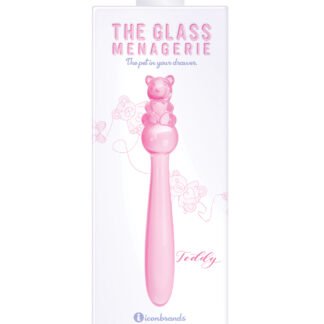 Glass Menagerie Teddy Glass Dildo - Pink