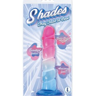 Shades Jelly Swirl TPR Gradient Dong Small - Pink/Blue