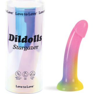Love to Love Silicone Dildolls Stargazer - Gradient Rainbow w/Glitter
