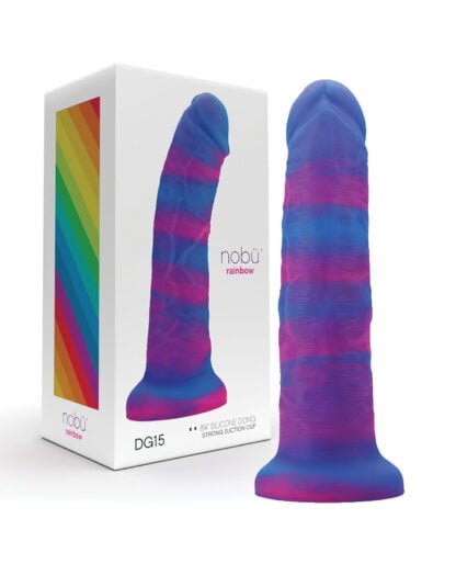 Nobu Rainbow 8" Dildo w/Suction Cup - Cosmic