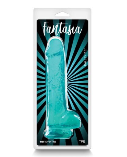 Fantasia Ballsy 7.5" Dildo - Teal