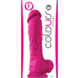 Colours Pleasures 8" Dildo w/Suction Cup - Pink