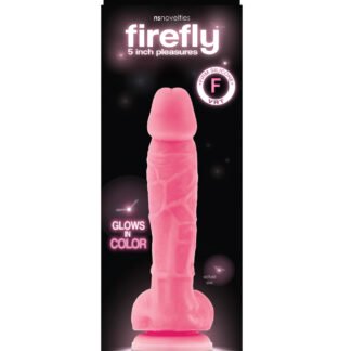 Firefly 5" Silicone Glowing Dildo - Pink