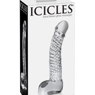 Icicles No. 61 Hand Blown Glass G Spot Dong - Clear