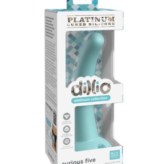 Dillio Platinum 5" Curious Five Silicone Dildo - Teal