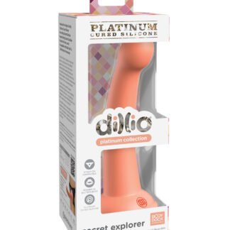 Dillio Platinum 6" Secret Explorer Silicone Dildo - Peach