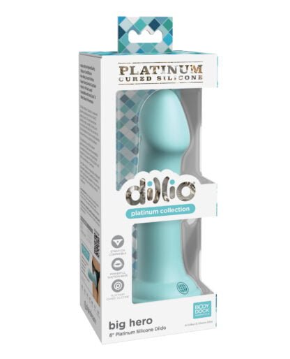 Dillio Platinum 6" Big Hero Silicone Dildo - Teal