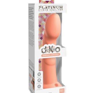Dillio Platinum 8" Super Eight Silicone Dildo - Peach