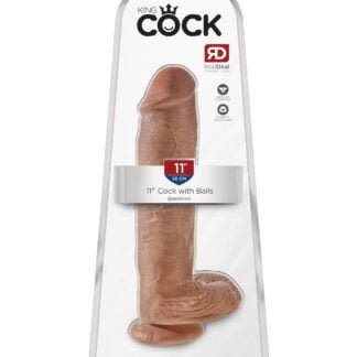 King Cock 11" Cock w/Balls - Tan