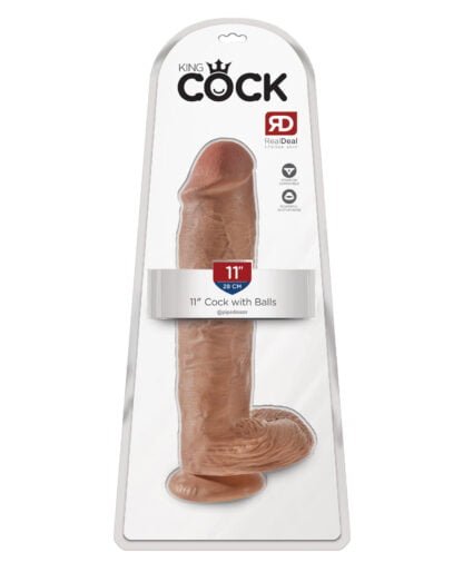 King Cock 11" Cock w/Balls - Tan