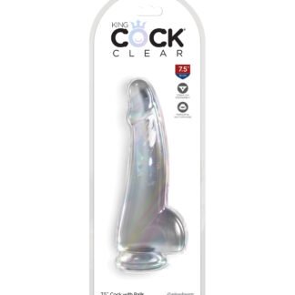 King Cock Clear 7.5" Cock w/Balls - Clear