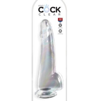 King Cock Clear 10" Cock w/Balls - Clear