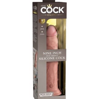 King Cock Elite 9" Dual Density Silicone Cock - Light