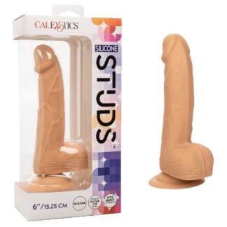 Silicone Studs 6" Dildo - Ivory