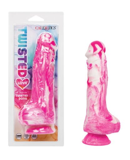 Twisted Love Twisted Silicone Dong - Pink