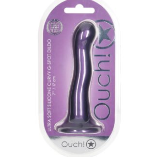 Shots Ouch 7" Curvy G-Spot Dildo - Metallic Purple