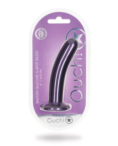 Shots Ouch 6" Smooth G-Spot Dildo - Metallic Purple