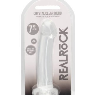 Shots RealRock Crystal Clear 7" Dildo  - Transparent