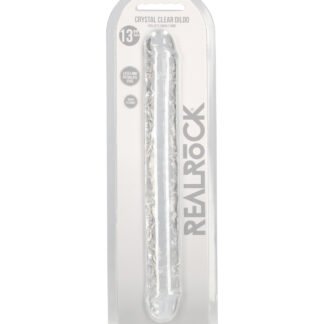 Shots RealRock Crystal Clear 13" Double Dildo - Transparent