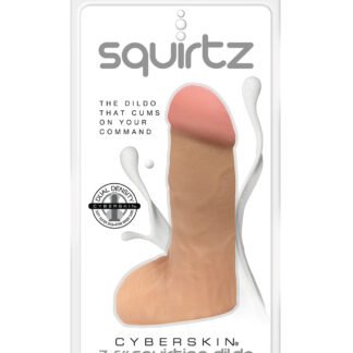 Squirtz Cyberskin 7.5" Squirting Dildo - Flesh