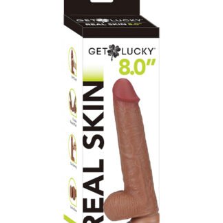 Get Lucky 8.0" Real Skin Series - Light Brown