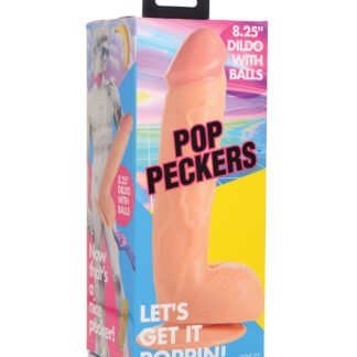 Pop Peckers 8.25" Dildo w/Balls - Light
