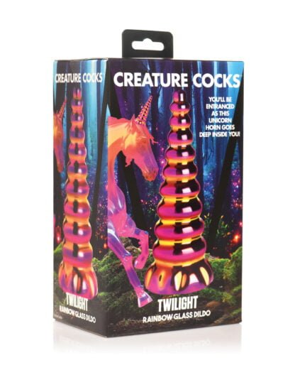 Creature Cocks Twilight Rainbow Glass Dildo