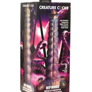 Creature Cocks Deep Invader Tentacle Ovipositor Silicone Dildo w/Eggs - Multi Color