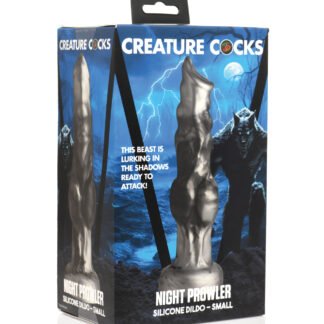Creature Cocks Night Prowler Silicone Dildo - Small Black/Silver