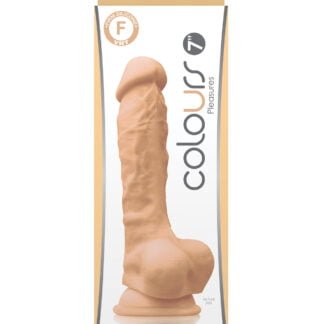 Colours Pleasures 7" Dong w/Balls & Suction Cup - White