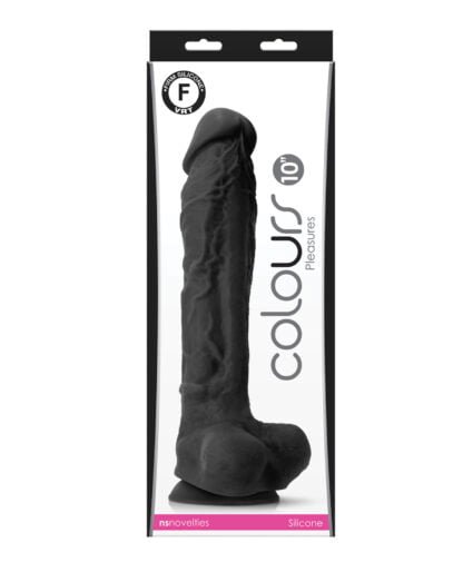 Colours Pleasures 10" Dildo - Black