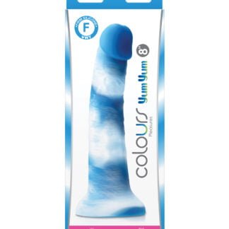 Colours Pleasures 8" Yum Yum Dildo - Blue