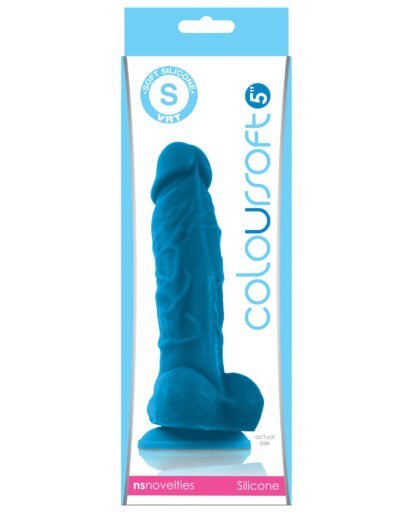 ColourSoft 5" Silicone Soft Dildo - Blue