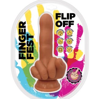 Finger Fest Flip Off Dildo - Tan